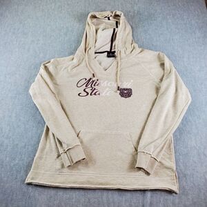 Missouri State Bears Hoodie Womens XL Tan Colosseum Lightweight Pullover Sweater